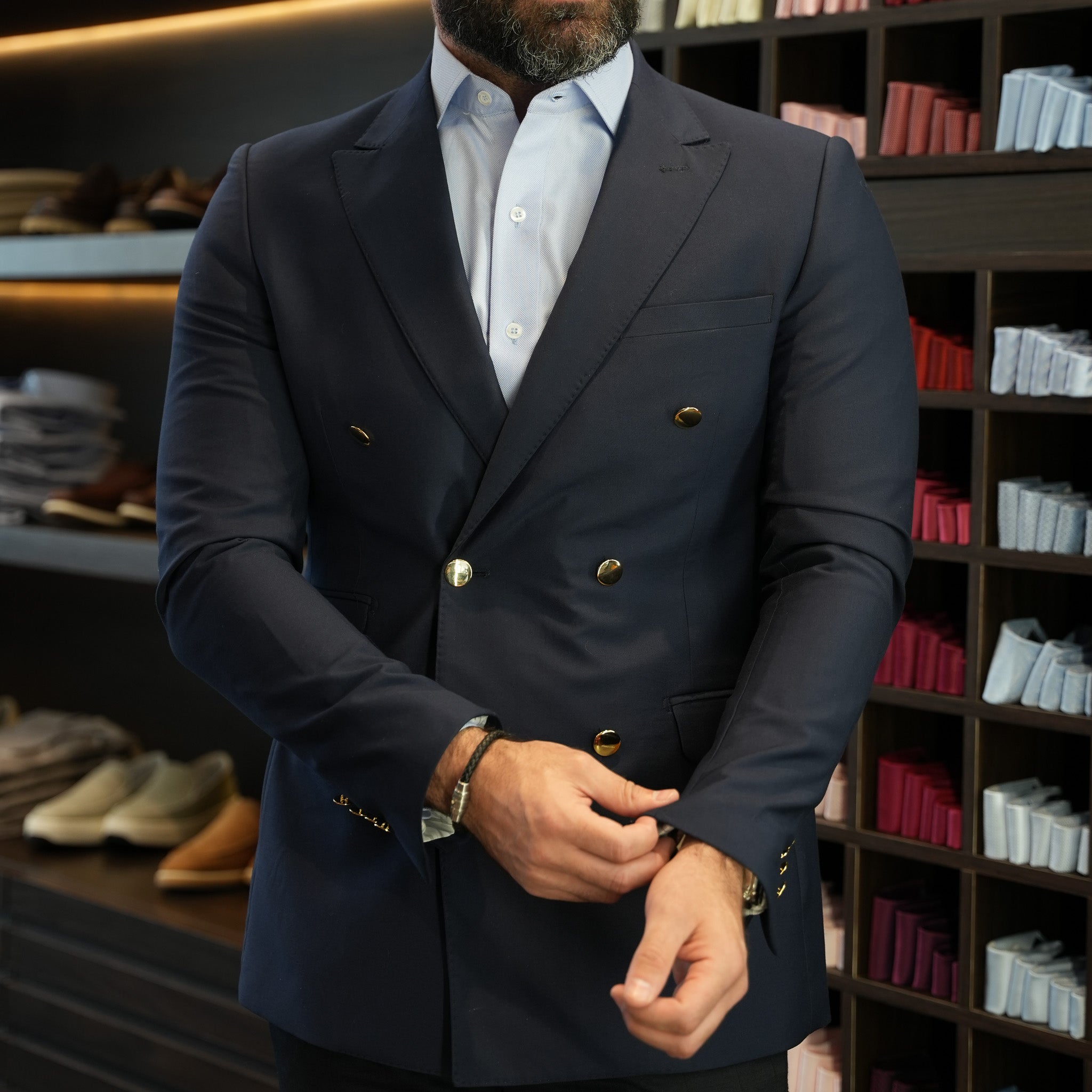 Blazer Transpassado Marinho - Mrsuits