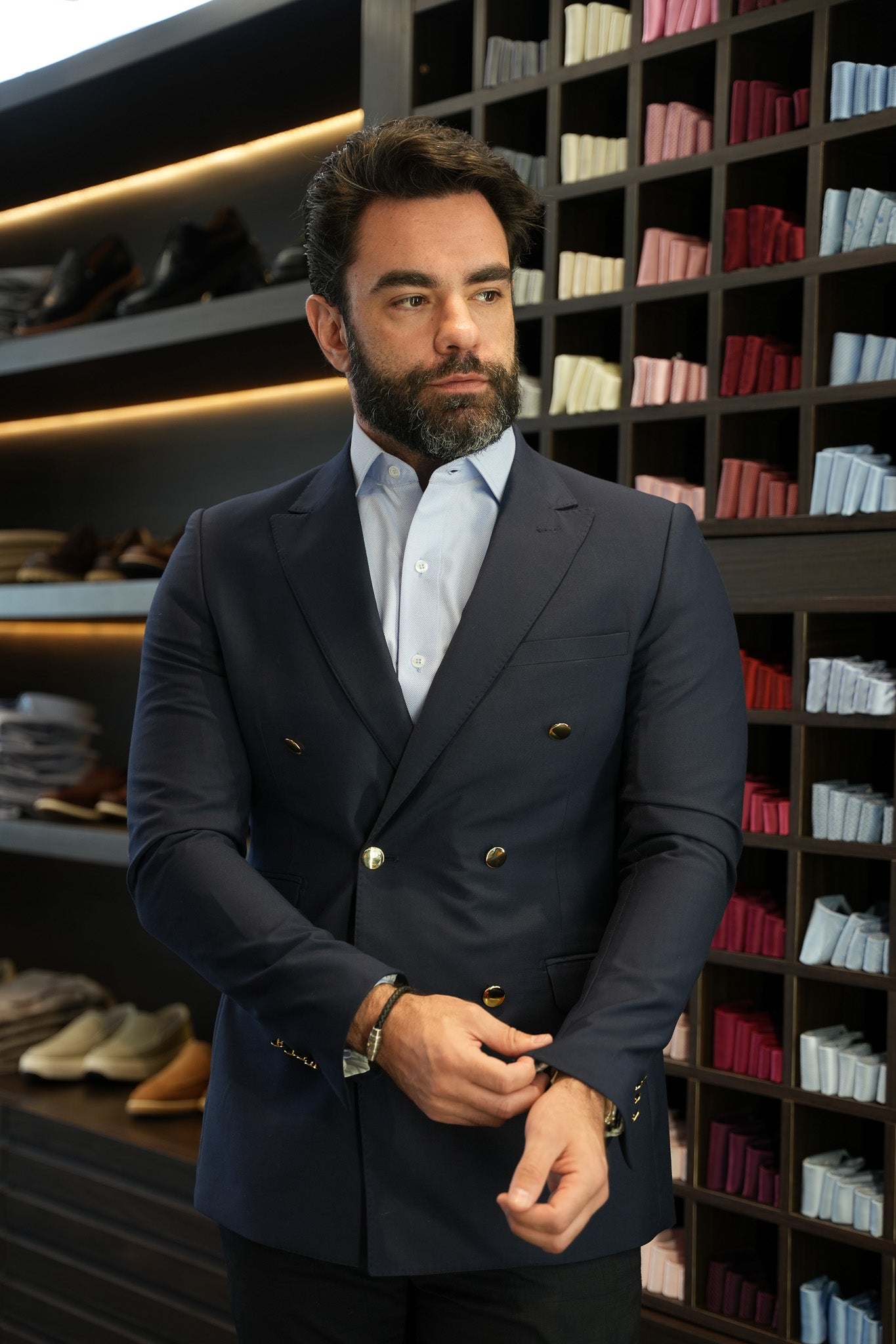 Blazer Transpassado Marinho - Mrsuits