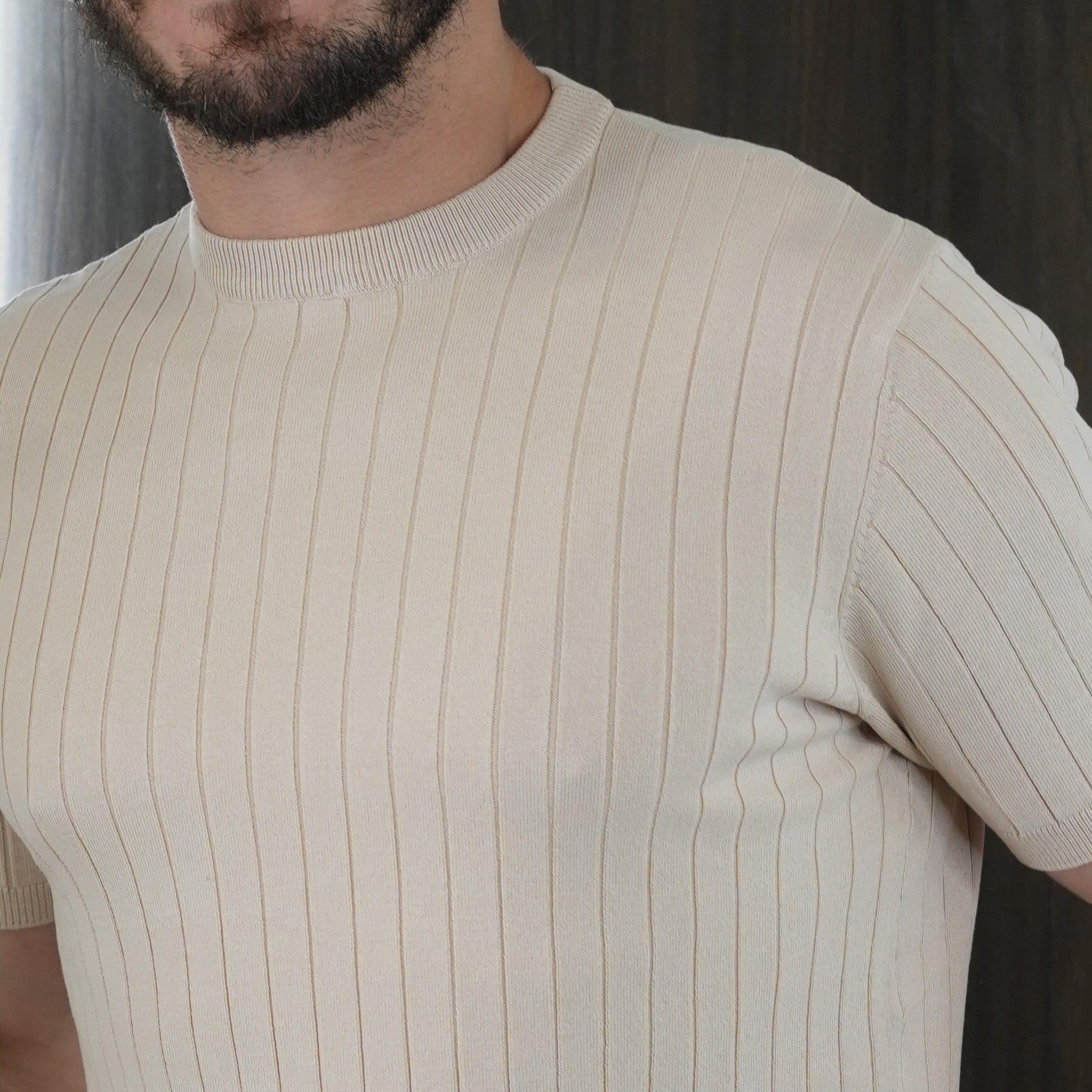 Camiseta em Tricot Canelada - Mrsuits