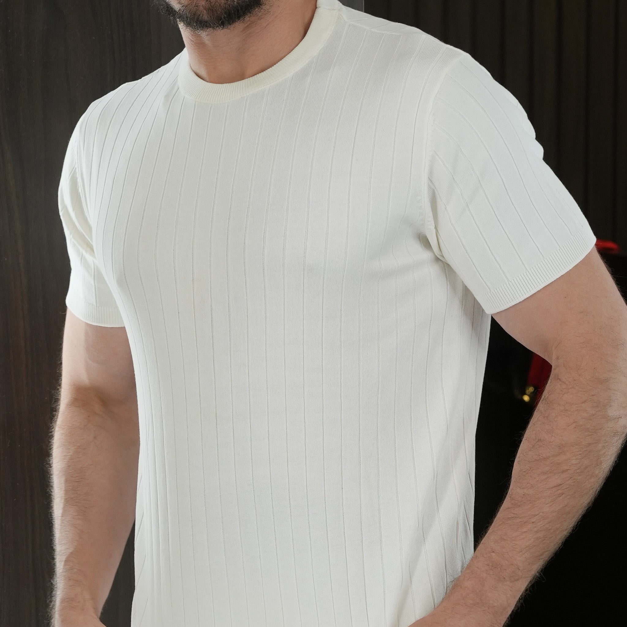 Camiseta em Tricot Canelada - Mrsuits