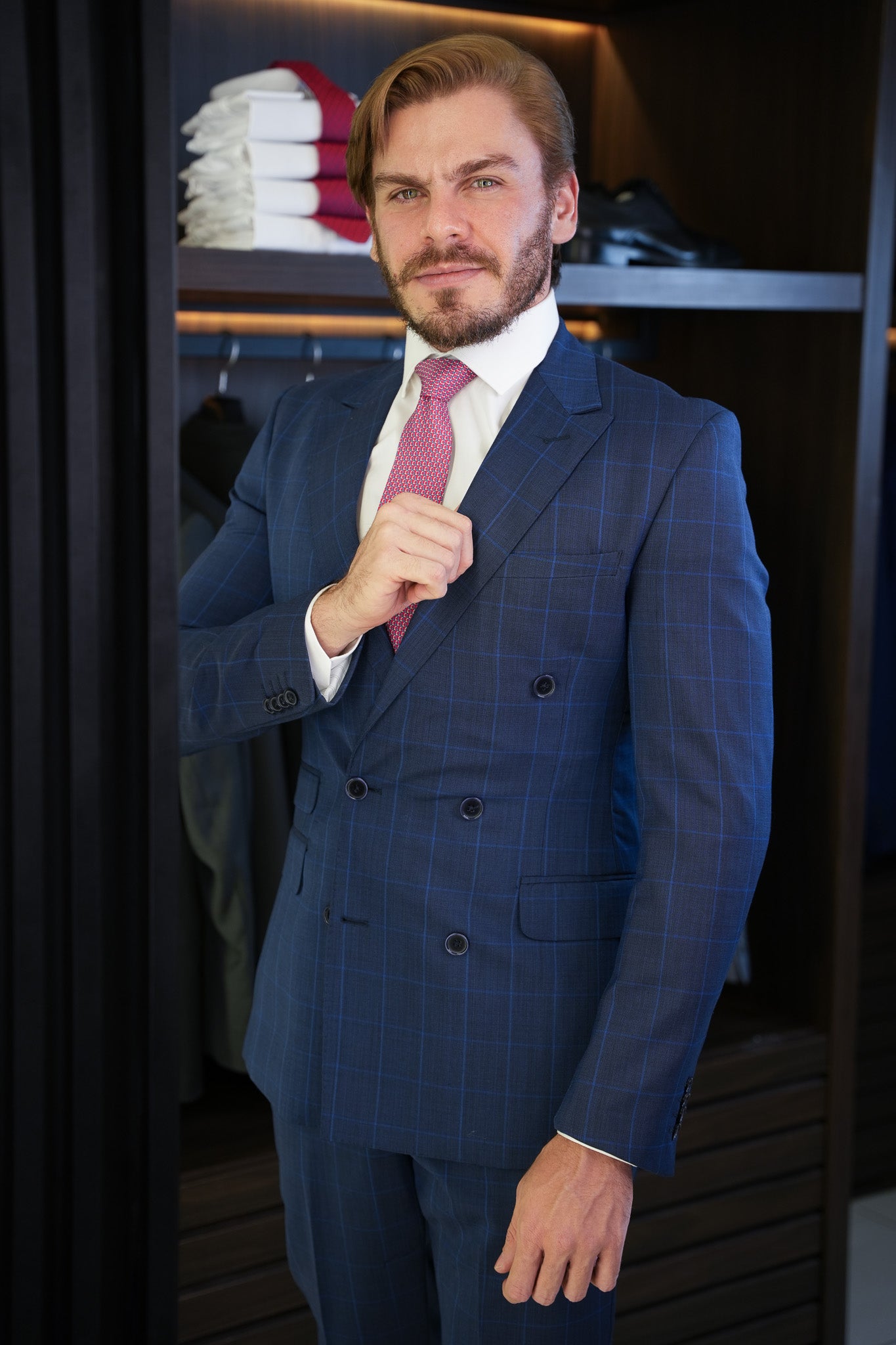 Costume Double Breasted Principe de Gales - Mrsuits