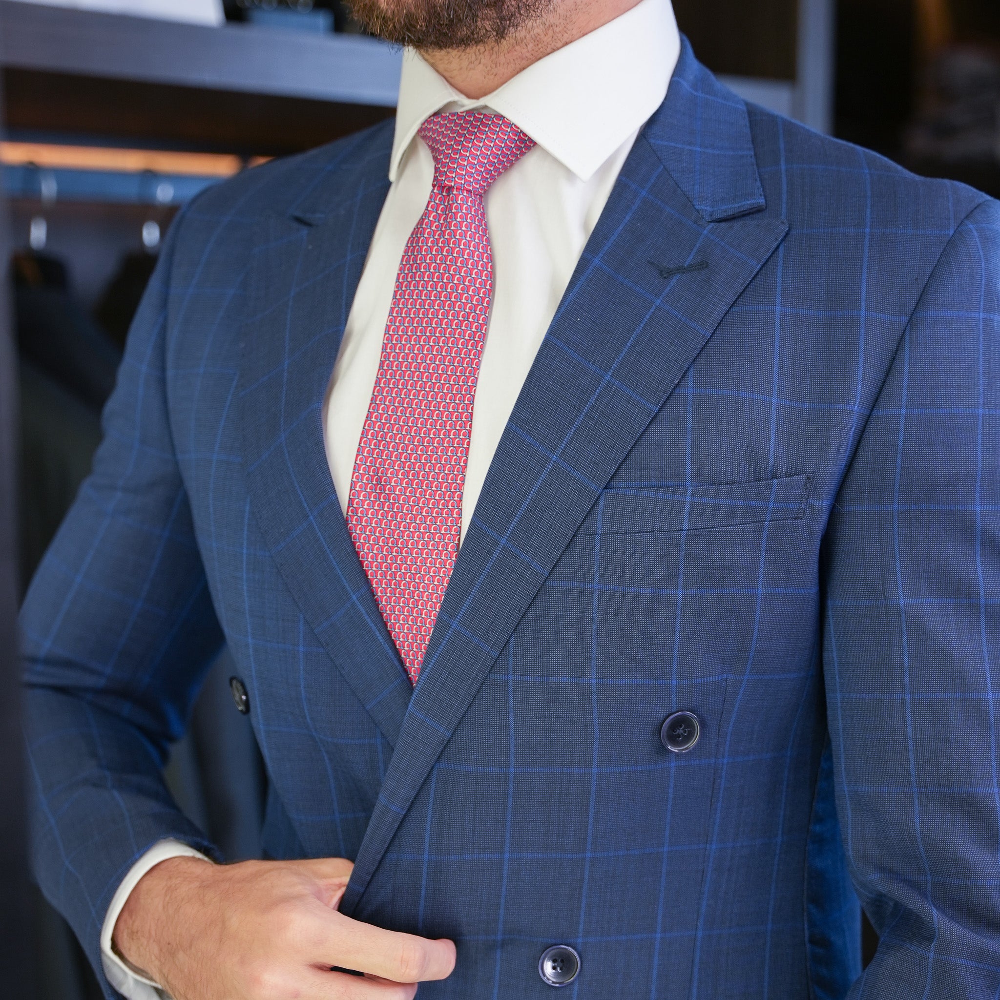 Costume Double Breasted Principe de Gales - Mrsuits