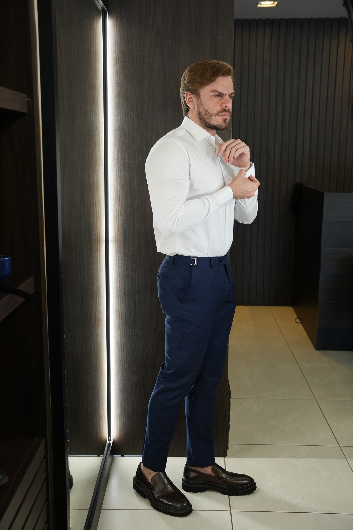 Camisa Manga Longa Acetinada Slim - Mrsuits