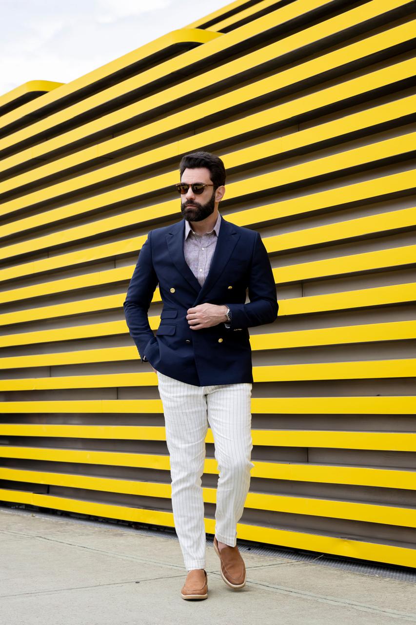 Blazer Transpassado Marinho - Mrsuits